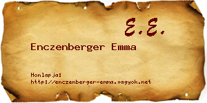 Enczenberger Emma névjegykártya